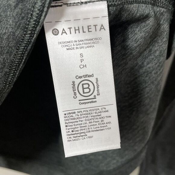ATHLETA Womens Uptempo Elevate Hoodie Sweatshirt NEW S Black Heather Lightweight - Picture 15 of 16